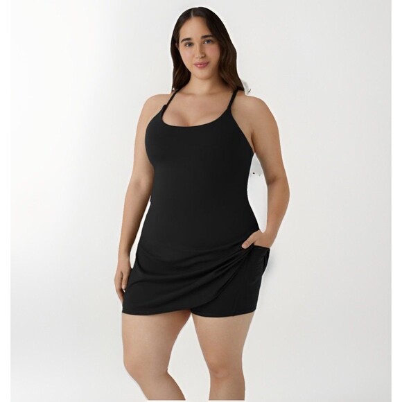 Halara Everyday Softly Zero Plush Plus Size Dress Wannabe Black Active Skort XL - Picture 3 of 12